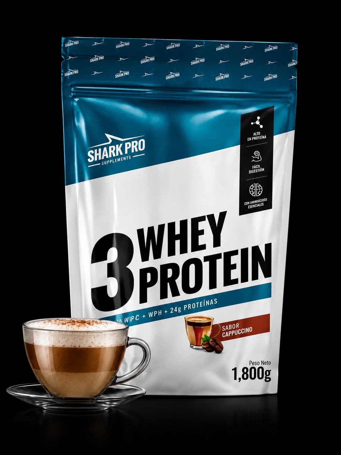 PROTEINA 3 WHEY PROTEIN 1,8KG - SHARK PRO